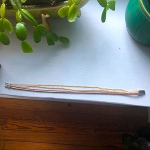 Design Lab Beaded Leather Choker Necklace